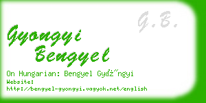 gyongyi bengyel business card